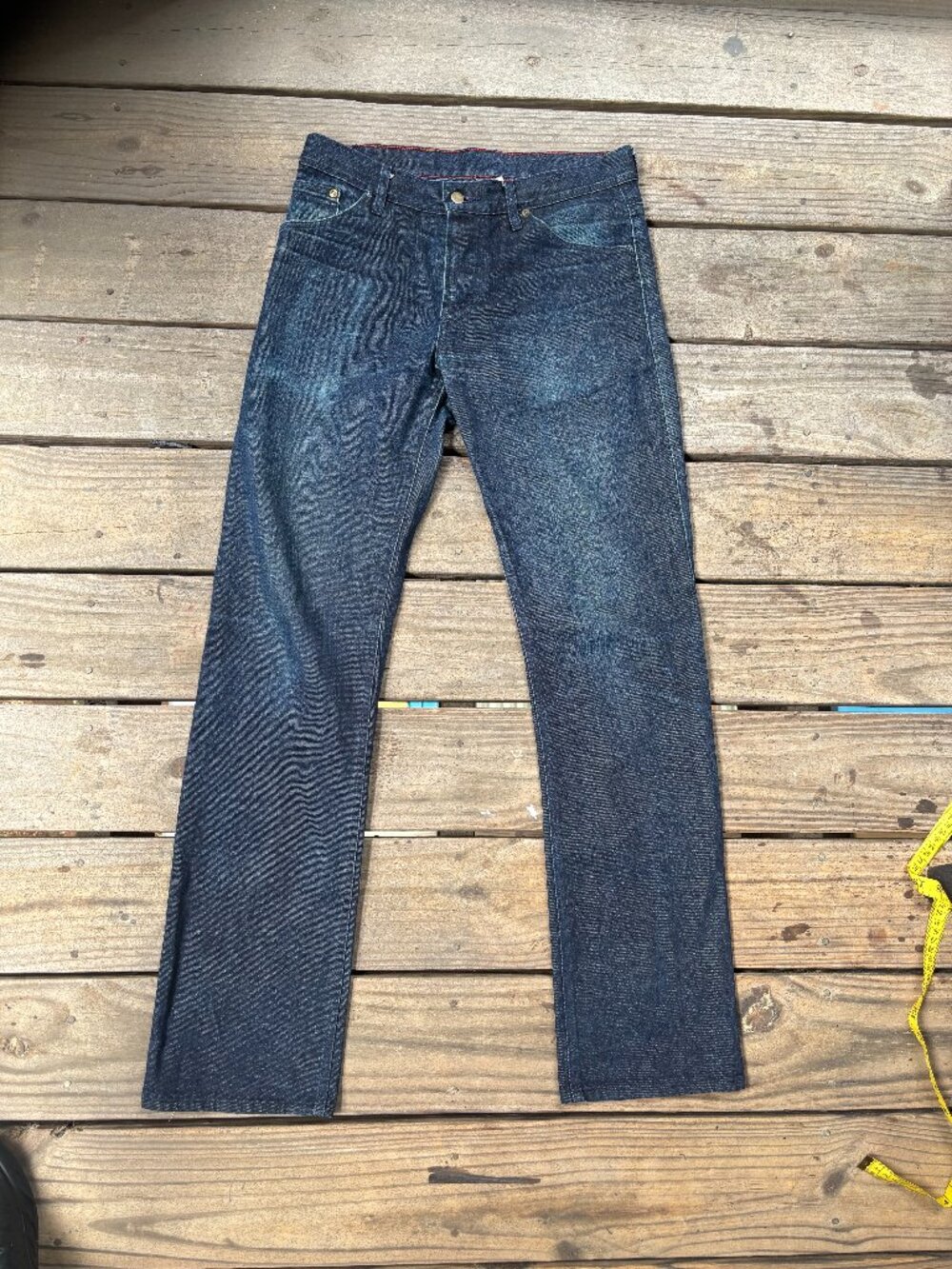 Raleigh Denim White Cone Oak Raw Denim Straight Jeans 30x32